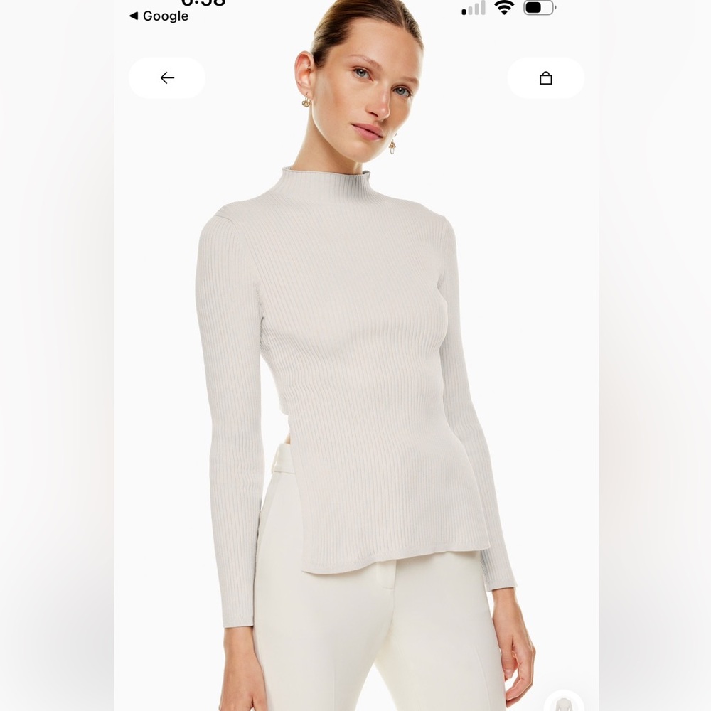 Aritzia Babaton Sculpt Knit Backless Turtleneck Sweater